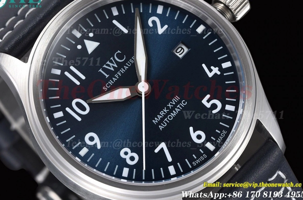 LE Mark SS XVIII Dial MY8215 GDF Blue 40mm 0330